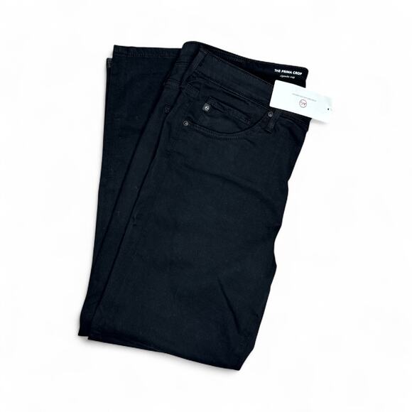 AG Adriano Goldschmied Prima Crop Cigarette Pants Black Size 29 NWT - Picture 11 of 12